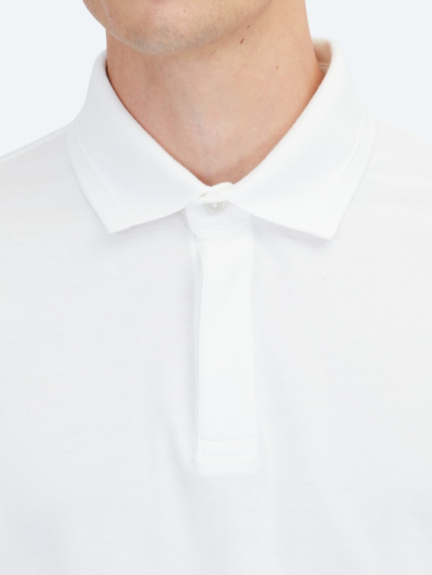 White Plain 100% Cotton T-Shirt - 4